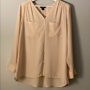 light pink h&m blouse